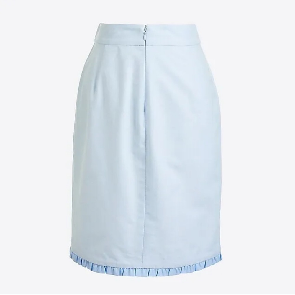 NWT J. Crew Oxford Ruffle Pencil Skirt Size 20 - Picture 2 of 8